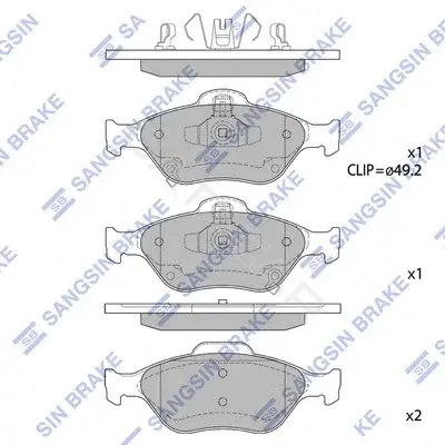 Тормозные колодки Hi-Q SP1631