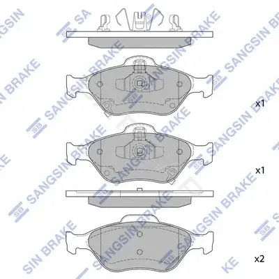 Тормозные колодки Hi-Q SP1632