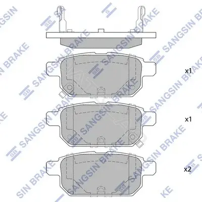 Тормозные колодки Hi-Q SP1634
