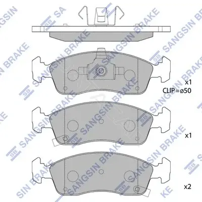 Тормозные колодки Hi-Q SP1673