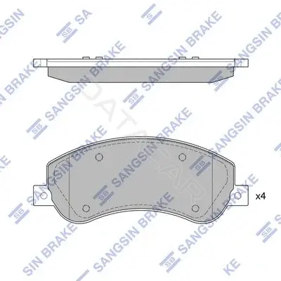 Тормозные колодки Hi-Q SP1675A