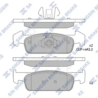 Тормозные колодки Hi-Q SP1786