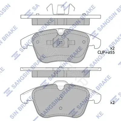 Тормозные колодки Hi-Q SP2101-F