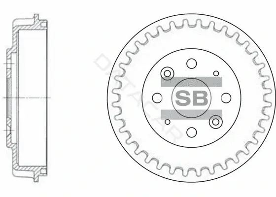 Тормозной барабан Hi-Q SD2017