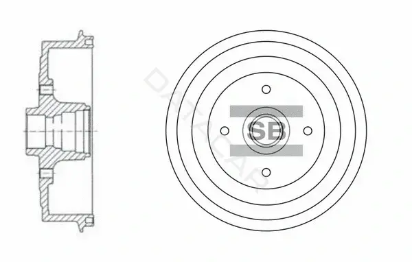 Тормозной барабан Hi-Q SD3036