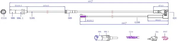 Датчик износа тормозных колодок Hi-Q SWS1600