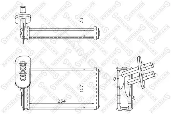 Радиатор печки STELLOX 10-35019-SX