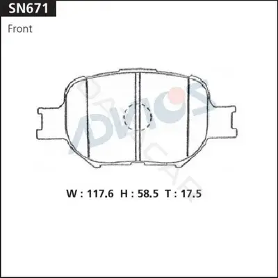 Тормозные колодки ADVICS SN671