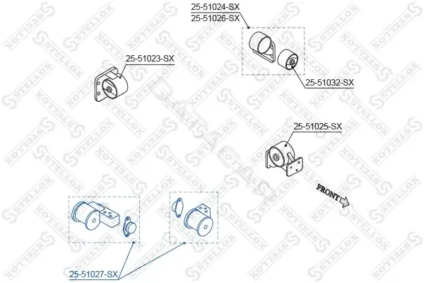 Подушка двигателя (Опора) STELLOX 25-51027-SX