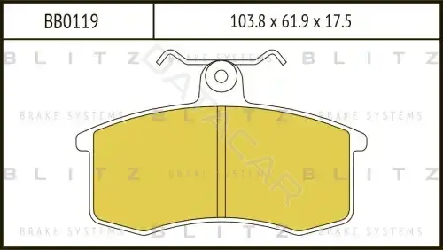 Тормозные колодки BLITZ BB0119