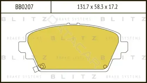 Тормозные колодки BLITZ BB0207
