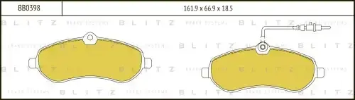 Тормозные колодки BLITZ BB0398