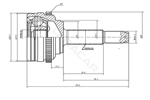 Шрус AYWIPARTS AW1510098A