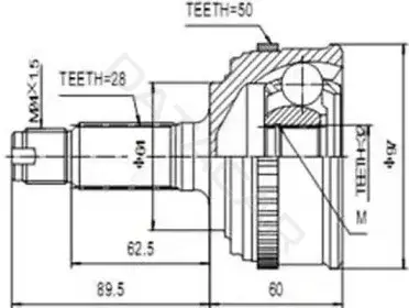 Шрус AYWIPARTS AW1510187A
