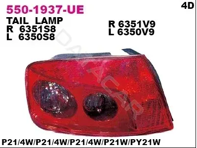 Задние фонари DEPO 550-1937L-UE