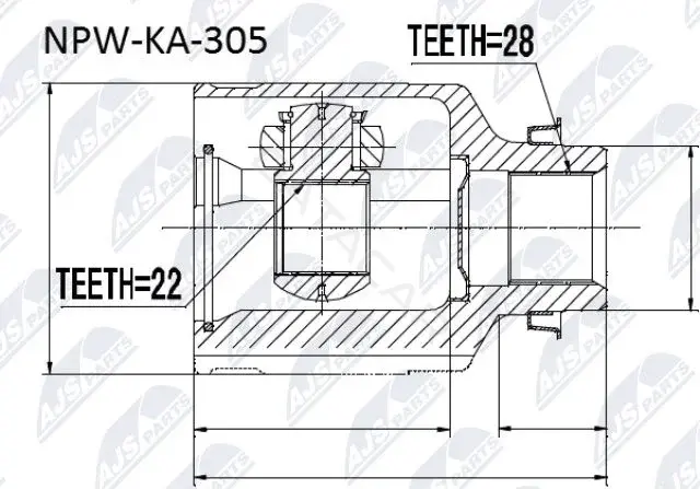 Шрус NTY NPW-KA-305