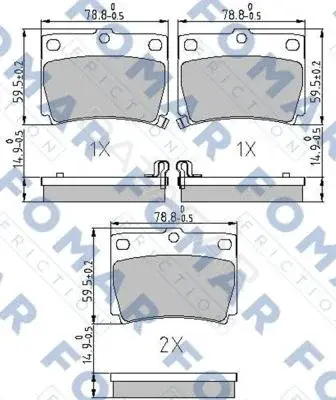 Тормозные колодки FOMAR FO239281
