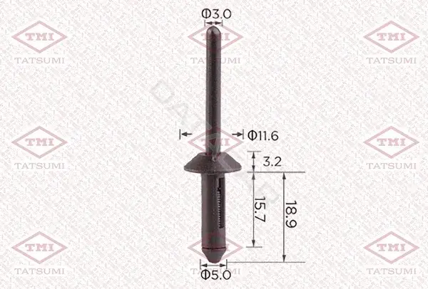 Клипсы, фиксаторы, зажимы TATSUMI TJB1358