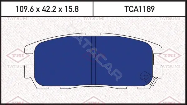Тормозные колодки TATSUMI TCA1189