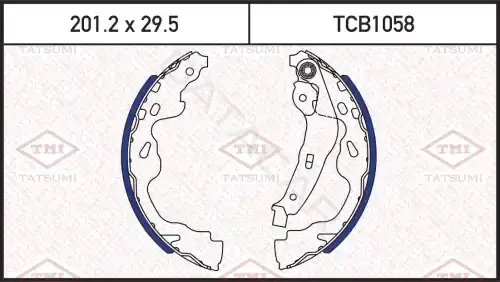Барабанные колодки TATSUMI TCB1058