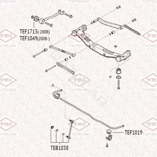 Втулки стабилизатора TATSUMI TEF1019