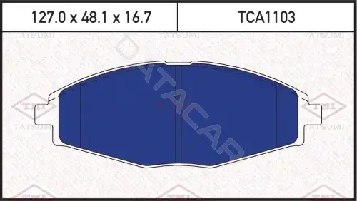 Тормозные колодки TATSUMI TCA1103