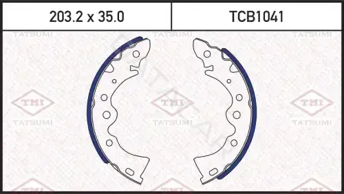 Барабанные колодки TATSUMI TCB1041