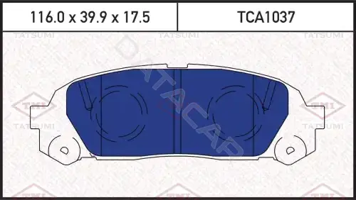 Тормозные колодки TATSUMI TCA1037
