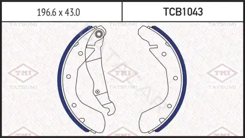Барабанные колодки TATSUMI TCB1043
