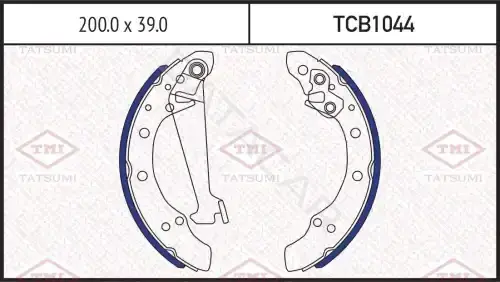 Барабанные колодки TATSUMI TCB1044