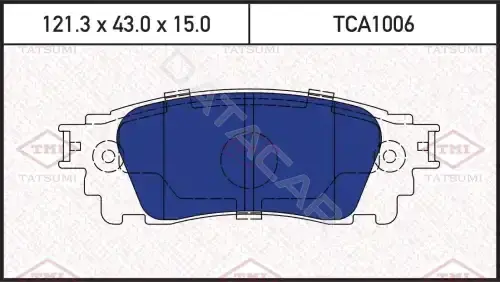 Тормозные колодки TATSUMI TCA1006