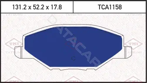 Тормозные колодки TATSUMI TCA1158