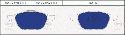 Тормозные колодки TATSUMI TCA1231