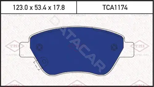 Тормозные колодки TATSUMI TCA1174