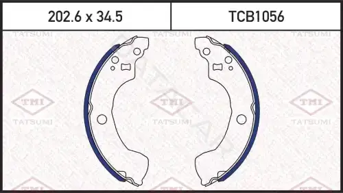 Барабанные колодки TATSUMI TCB1056