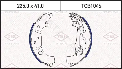 Барабанные колодки TATSUMI TCB1046