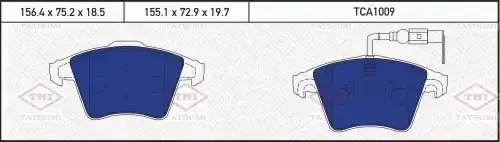 Тормозные колодки TATSUMI TCA1009