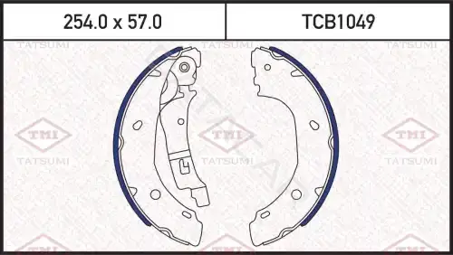 Барабанные колодки TATSUMI TCB1049