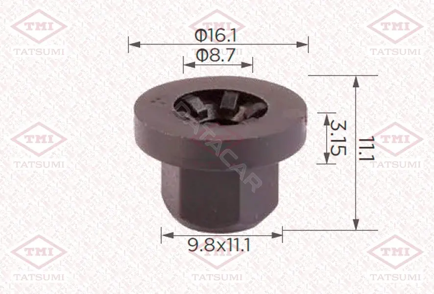 Клипсы, фиксаторы, зажимы TATSUMI TJB1639