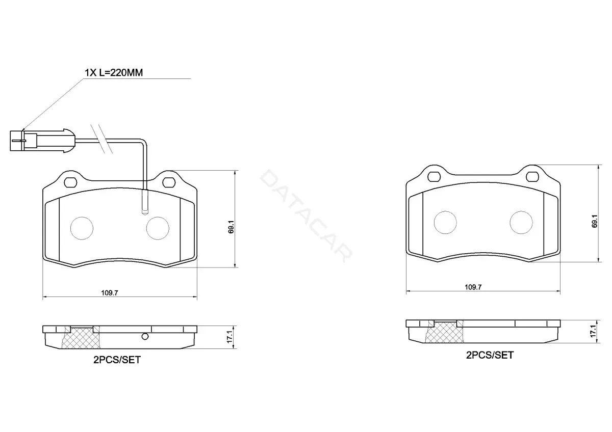 Тормозные колодки BREMBO P48002