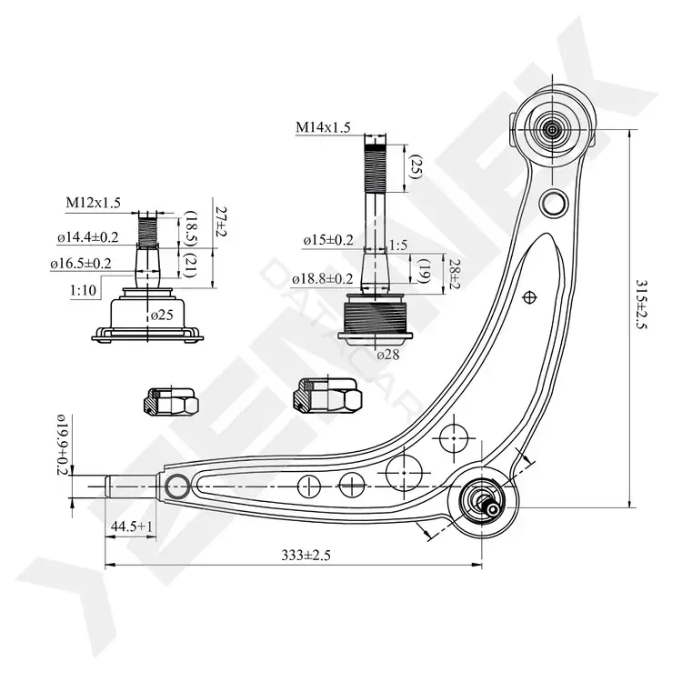 Рычаги ZENNEK DCA0020