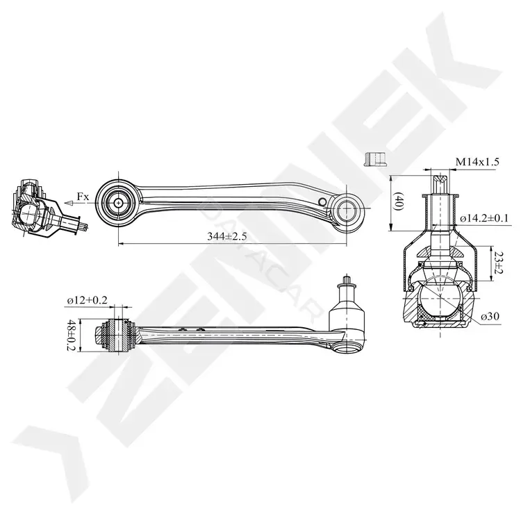 Рычаги ZENNEK DCA0167