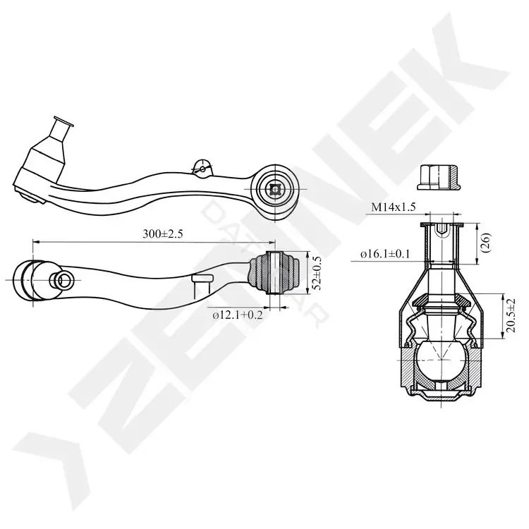 Рычаги ZENNEK DCA0173