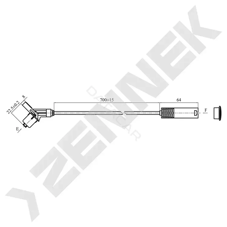 Датчик АБС ZENNEK DAS0096