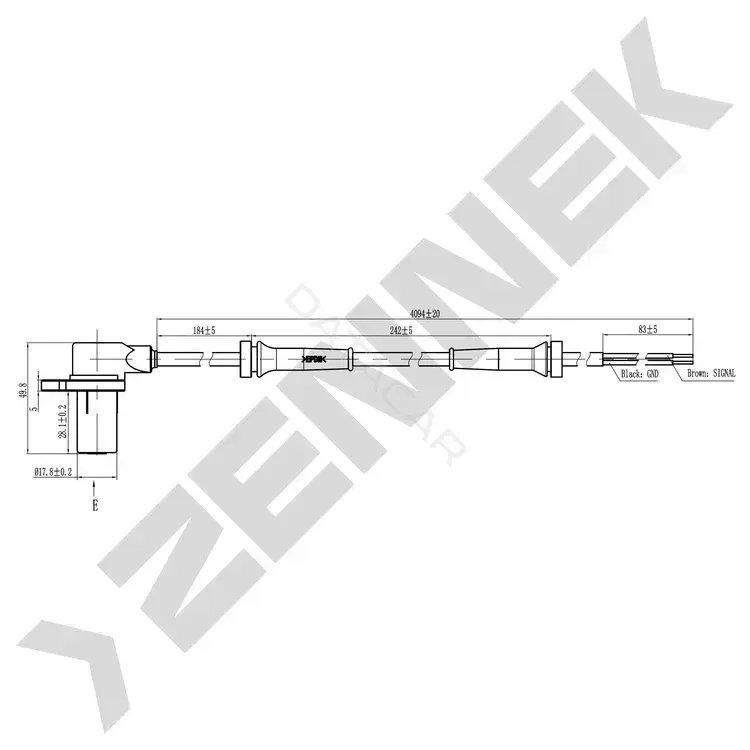 Датчик АБС ZENNEK DAS0103