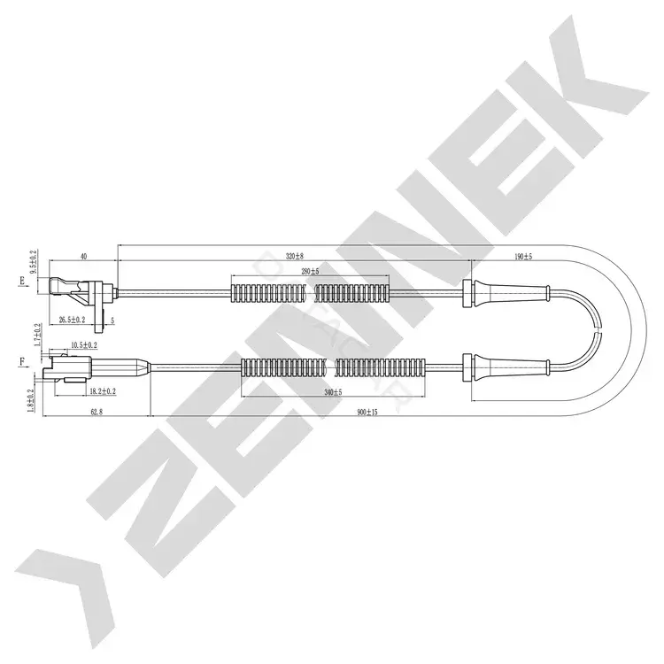 Датчик АБС ZENNEK DAS0110