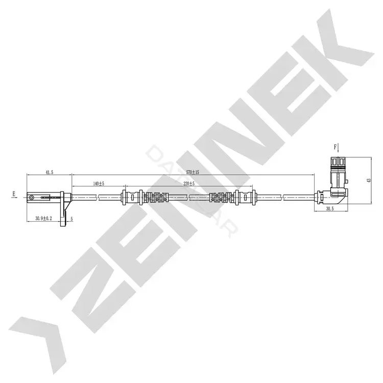 Датчик АБС ZENNEK DAS0111
