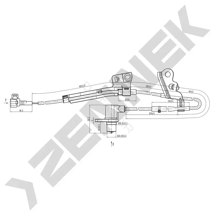 Датчик АБС ZENNEK DAS0152
