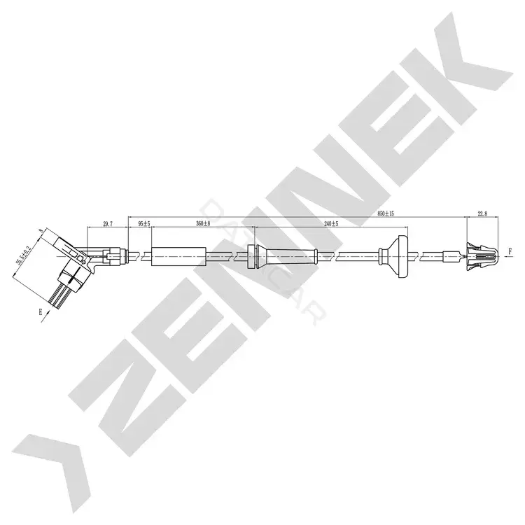 Датчик АБС ZENNEK DAS0302