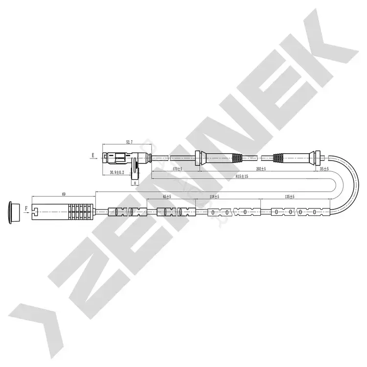 Датчик АБС ZENNEK DAS0318